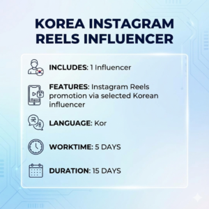 KOREA INSTAGRAM REELS INFLUENCER