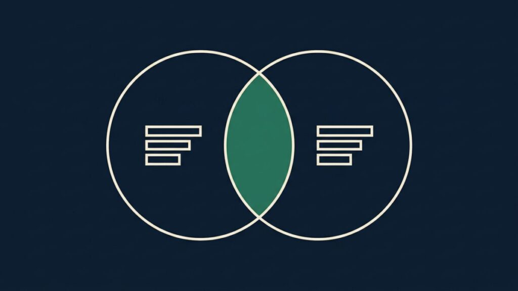 Naver and Google Korea search overlap illustrated as venn diagram