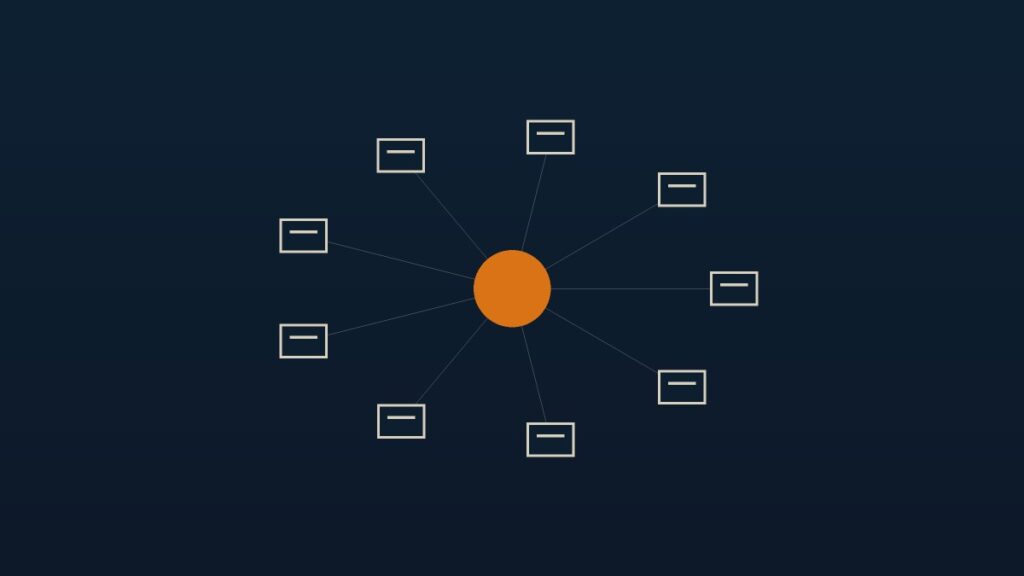 AI press release distribution illustrated as radiating news outlets